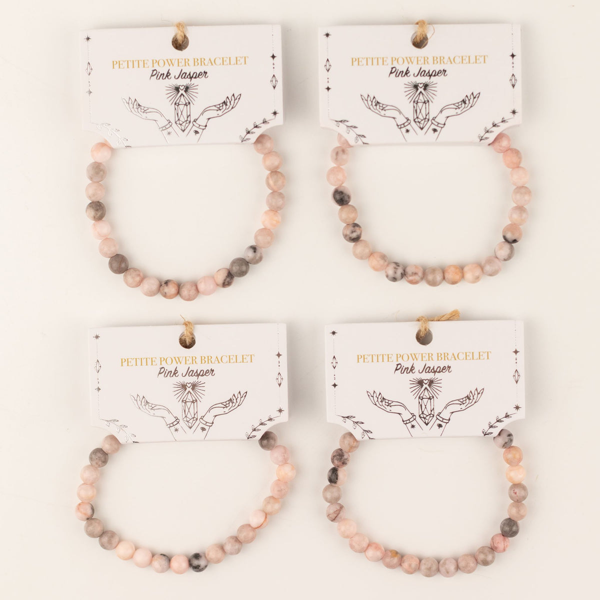 Petite Power Bracelet (17cmx6mm) - Pink Jasper