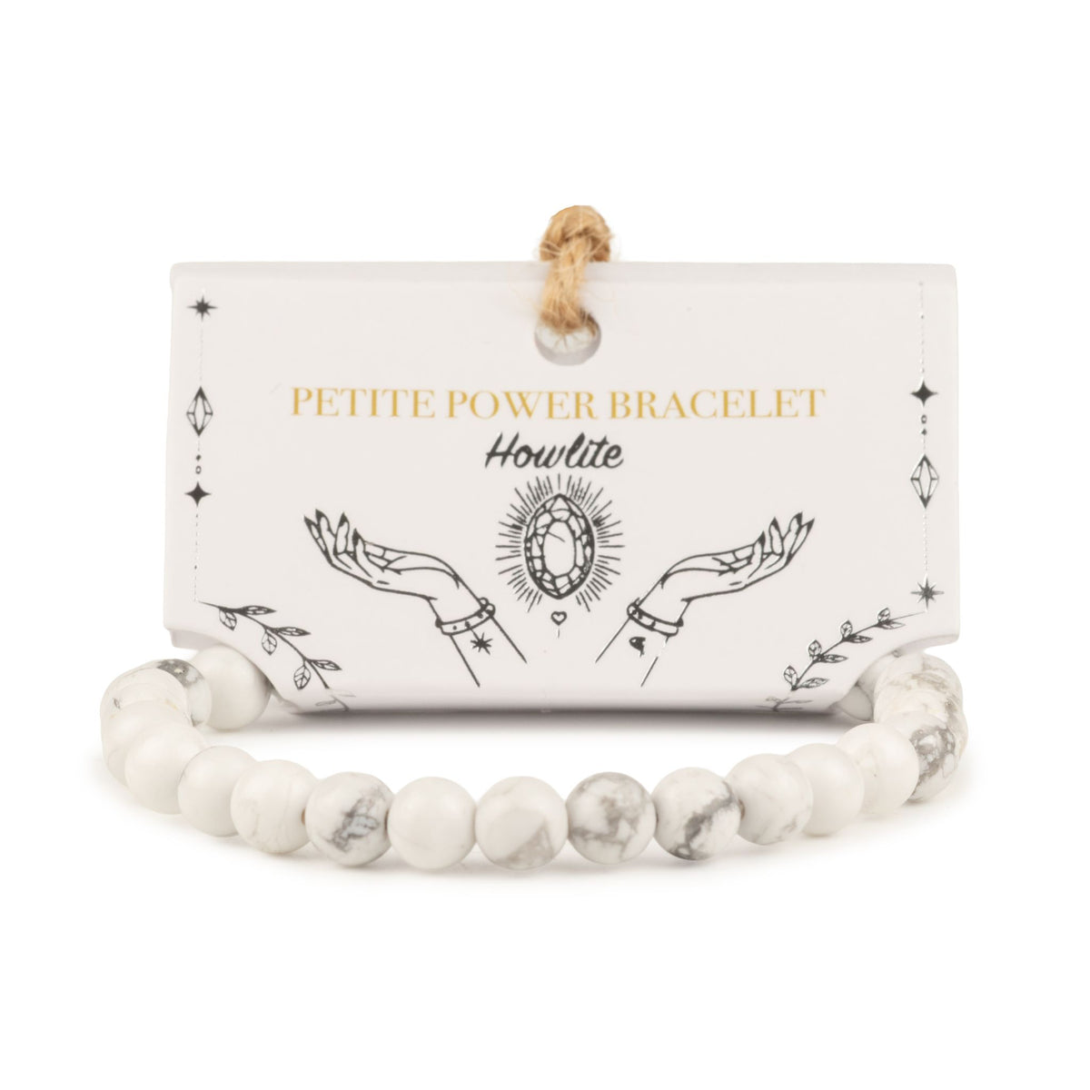 Petite Power Bracelet (17cmx6mm) - Howlite